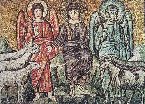 S.Apollinare-Nuovo-de-Ravena_mosaico-de-Jesus-separando-los-corderos-de-los-cabritos.